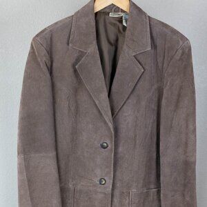 Vintage St. John’s Bay Suede Blazer – Taupe